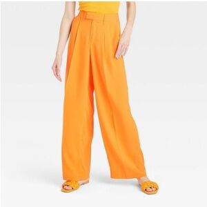 Women's High-Rise Wide Leg Fluid Pants - A
New Day™ Orange size 2